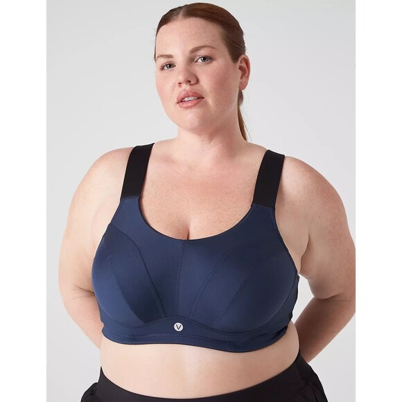 LIVI Active High Impact Wicking Max Support Sports Bra Size 44F Blue Nights - Picture 9 of 10